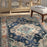 Annabel Power Loom Navy Blue Area Rug Sizes: Round 3', 4'x5'7'', 6'7''x9'2''