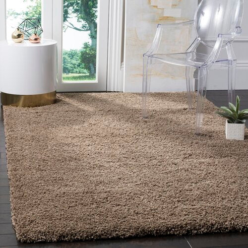 Boice Handmade Shag/Flokati Taupe Area Rug 5'7'' x 7'6''