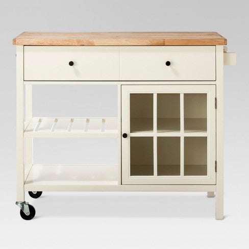 Windham Wood Top Kitchen Island Off-White - Threshold