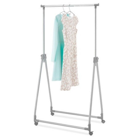 Whitmor Foldable Collapsible Garment Rack - Silver Metal