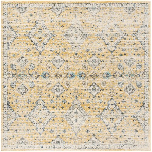 Ameesha Mustard/Ivory Area Rug 3' x 5'