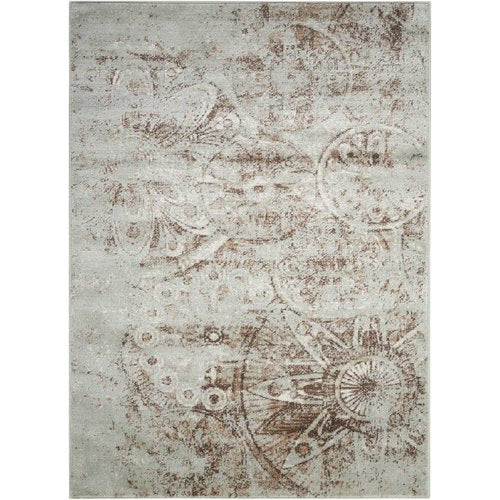 Armand Gray/Light Brown Area Rug  7'10" x 10'