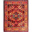 Antoine Black/Light Orange Area Rug 4' x 6'