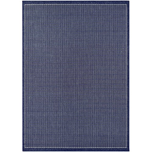 Cadencia Saddle Stitch Blue Indoor/Outdoor Area Rug 5'3'' x 7'6''