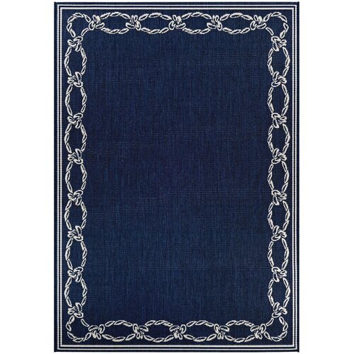 Dillow Rope Knot Blue Indoor/Outdoor Area Rug 3'9" x 5'5"