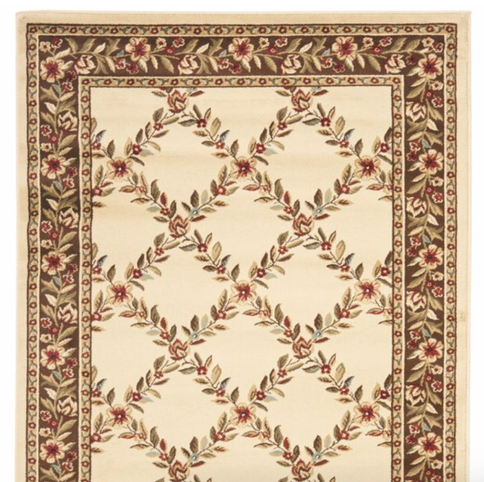 Taufner Brown Checked Area Rug Size: Rectangle 6'7" x 9'6"