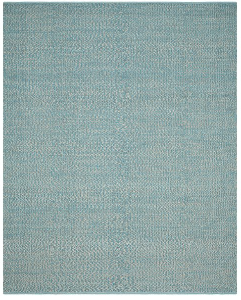 Alberta Hand-Woven Cotton Turquoise Area Rug - Size: Rectangle 8' x 10'