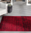 Connie Power Loomed Red/Black Area Rug - Size: Square 6'