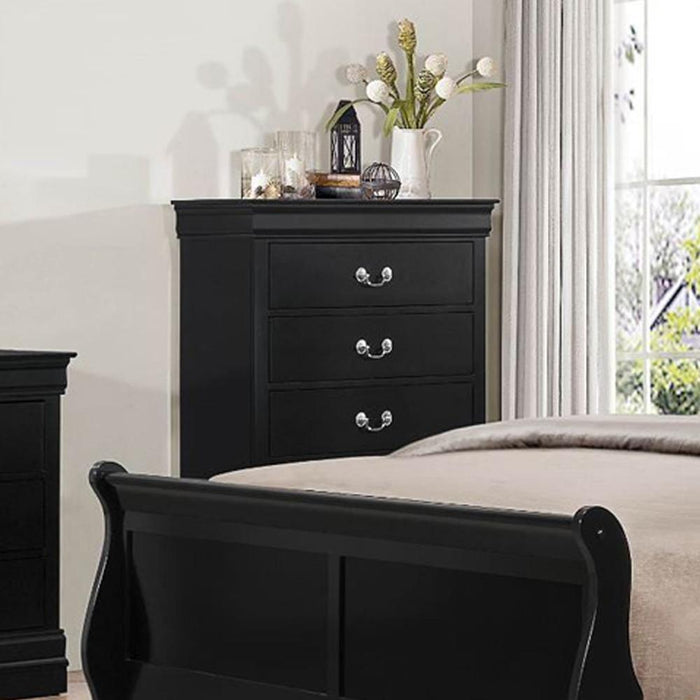 Sleigh Bed, Bedroom Set, Black - @ARFurnitureMart