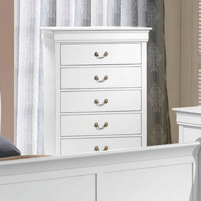 Sleigh Bed, Bedroom Set, White - @ARFurnitureMart