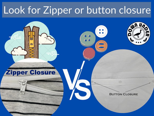 Button vs. zipper closure