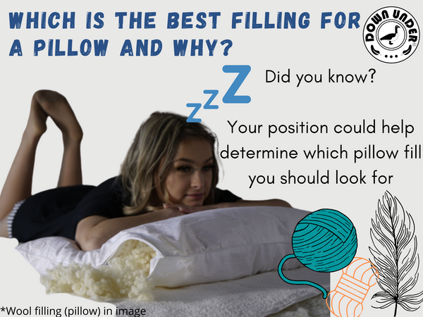 Best pillow fill sleeping position Wool feather silk pillow