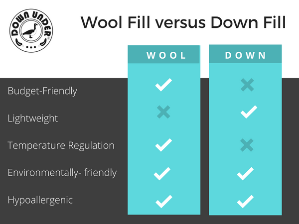 Wool versus Down Pros and Cons
