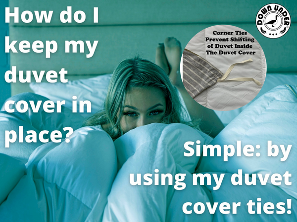 how to put on duvet cover insert ties in place