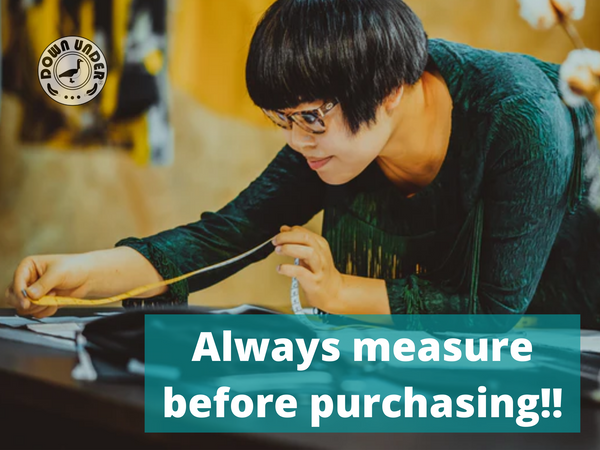 Measure before purchasing 