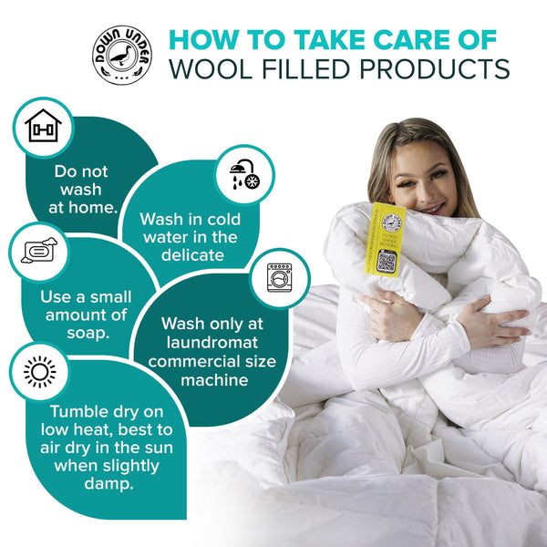 How to take care of wool filled products?