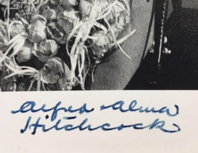 Alfred Hitchcock autograph