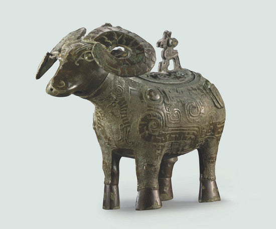 Chinese bronze ram 