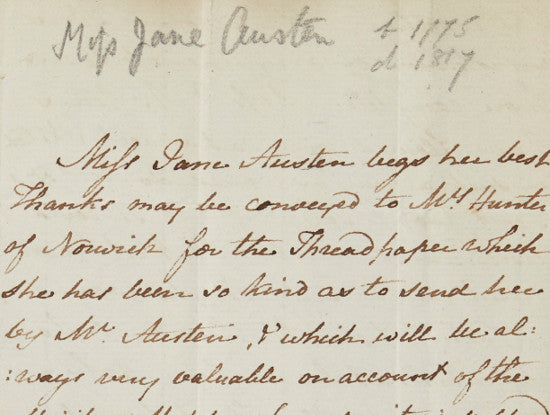 Jane Austen letter 