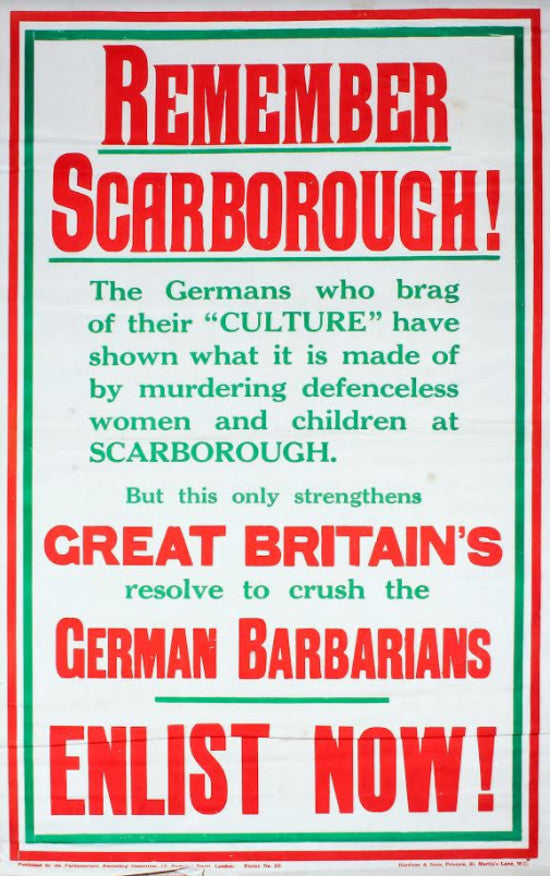 WW1 poster Scarborough 