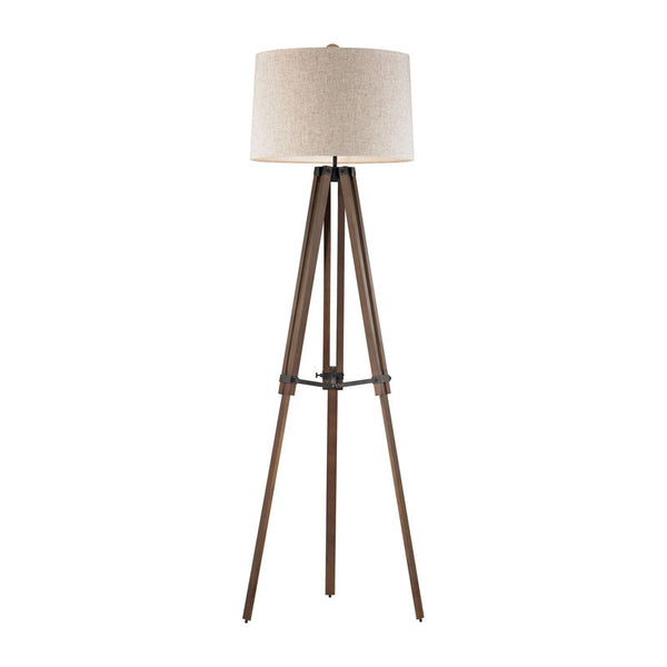 Dimond Lighting Wooden Brace Traditional Tripod Floor Lamp D2817