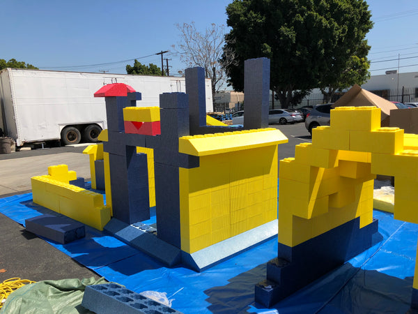 styrofoam lego blocks