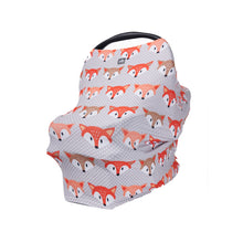 Load image into Gallery viewer, Breathable Nursing Cover | Travel Essential Shopping Cart Cover | Multi-Use Breastfeeding Cover | Functional High Chair Cover | Infinity Scarf | Woodland Fox - EliteBaby
