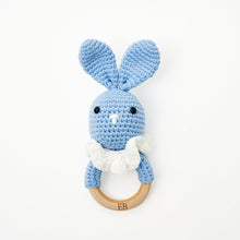 Load image into Gallery viewer, EliteBaby Cute Crochet Baby Rattler | Baby Teether – Blue Bunny - EliteBaby
