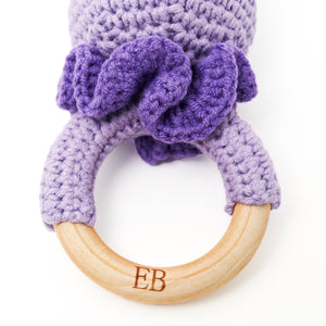 EliteBaby Cute Crochet Baby Rattler | Baby Teether – Purple Bunny - EliteBaby