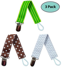 Load image into Gallery viewer, Pacifier Clip Holder for Boys, 3 Pack - EliteBaby
