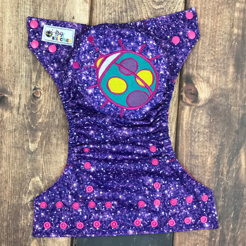 Itsy Bug Embroidered OS Pocket Diaper + Insert