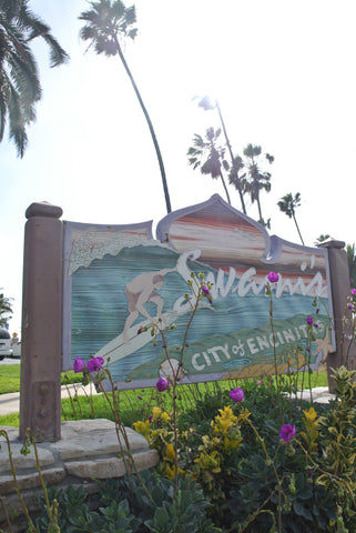 Swamis beach and surf break in Encinitas.