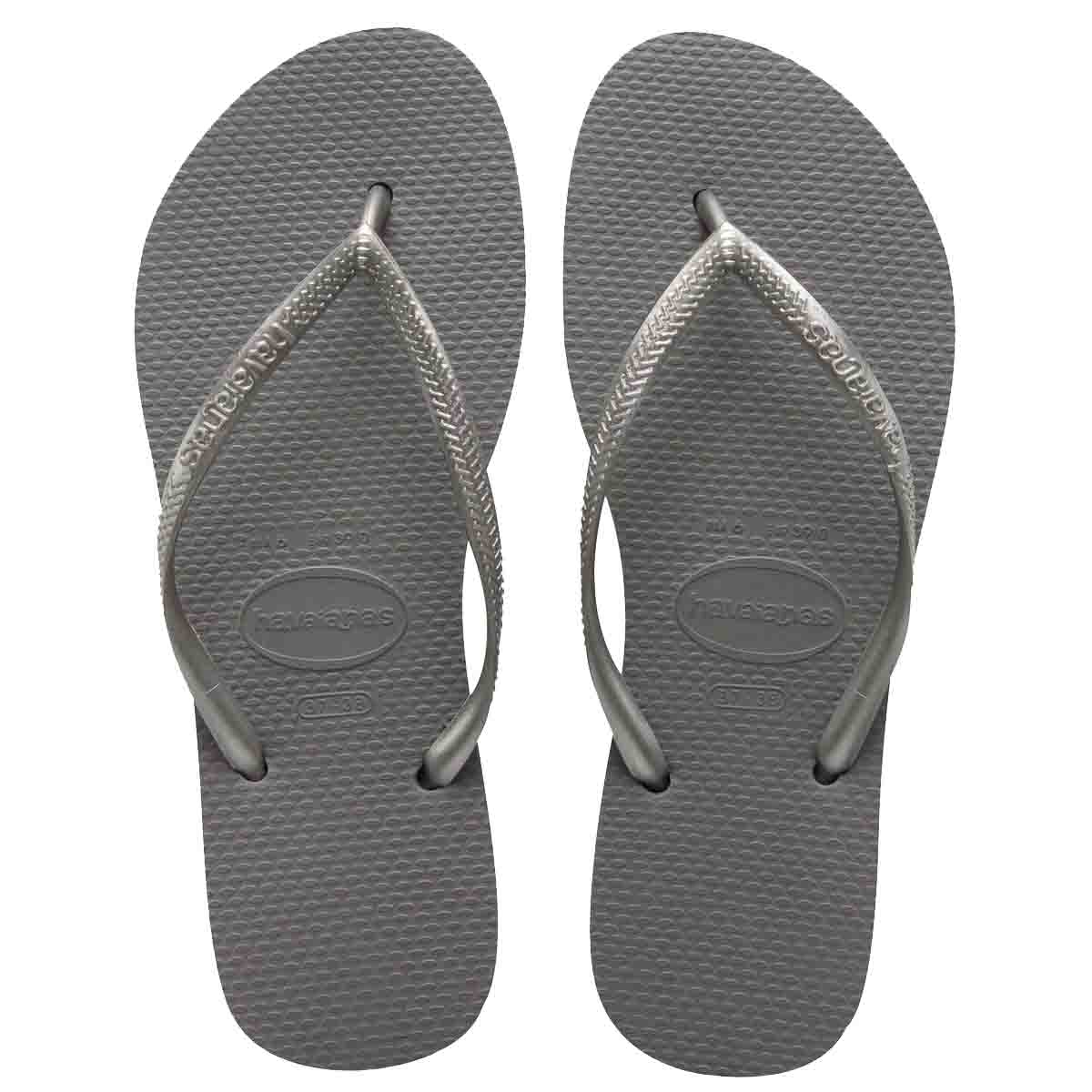 havaianas slim steel grey