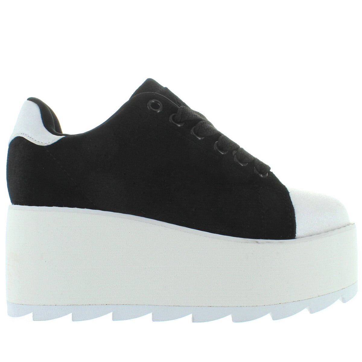 black velvet platform sneakers