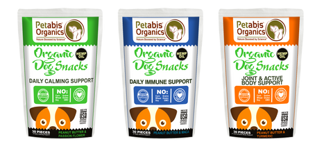 Petabis Organics hemp oil snacks for dogs hemp oil dog treats organic hemp dog snacks