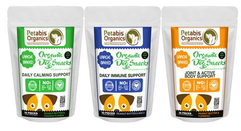 Petabis Organics Large Breed 5 mg CBD Dog Snacks large breed cbd dog treats