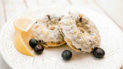 Lemon Blueberry Protein Doughnuts recipe