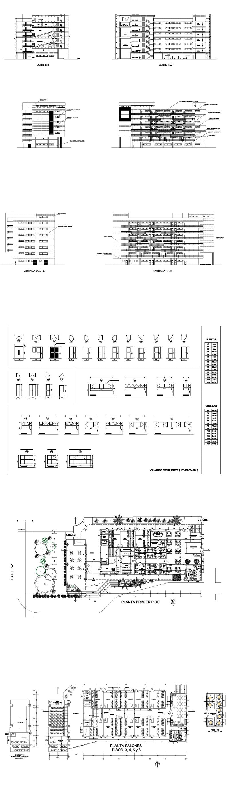 ★【School, University, College,Campus CAD Design Project V.3】@Autocad Blocks,Drawings,CAD Details,Elevation