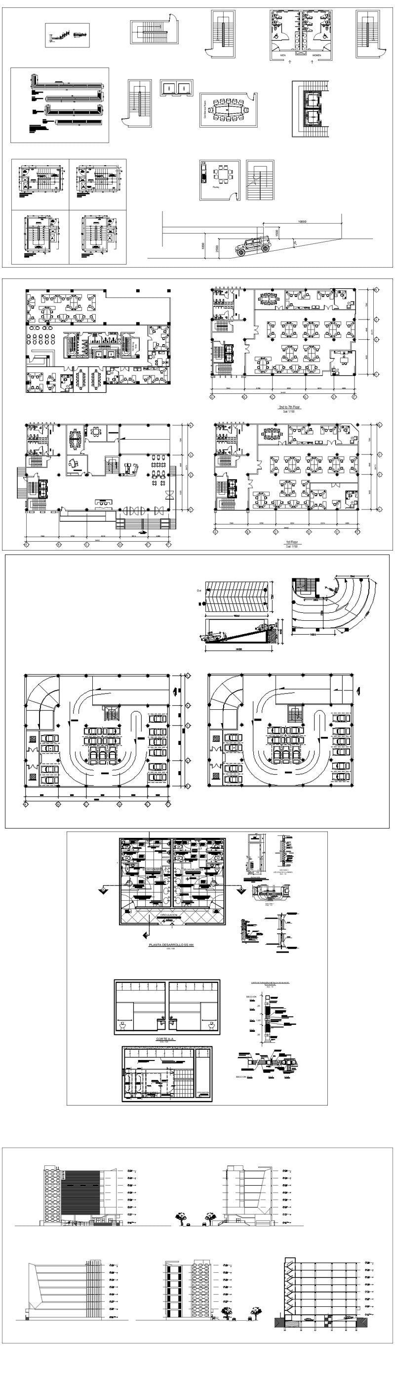 ★【Office, Commercial building, mixed business building, Conference room, bank,Headquarters CAD Design Drawings V.5】@Autocad Blocks,Drawings,CAD Details,Elevation