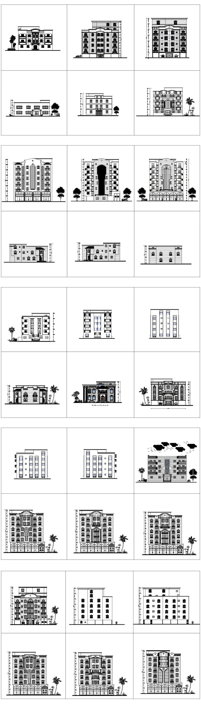 ★【Over 170+ Architecture Elevation,Building elevation CAD Design,Details,Elevation Collection】Facade design, building facade, home facade, building facade@Autocad Blocks,Drawings,CAD Details,Elevation