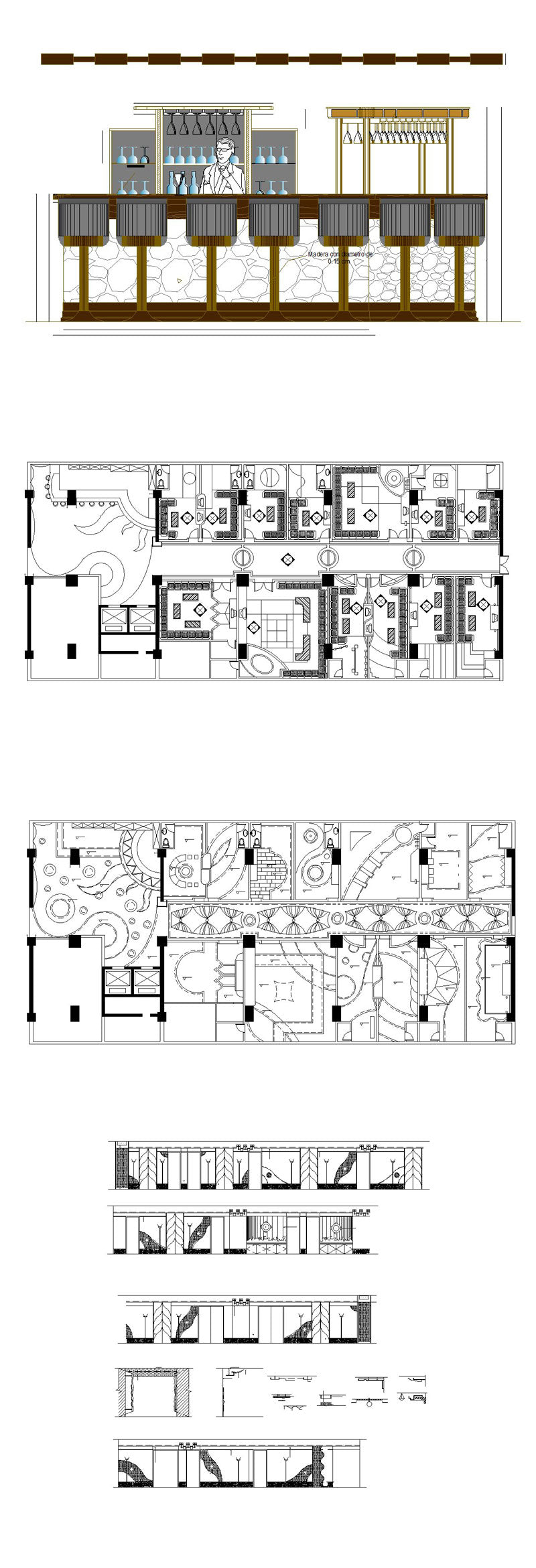 ★【Pub,Bar,Restaurant CAD Design Drawings V.1】@Pub,Bar,Restaurant,Store design-Autocad Blocks,Drawings,CAD Details,Elevation