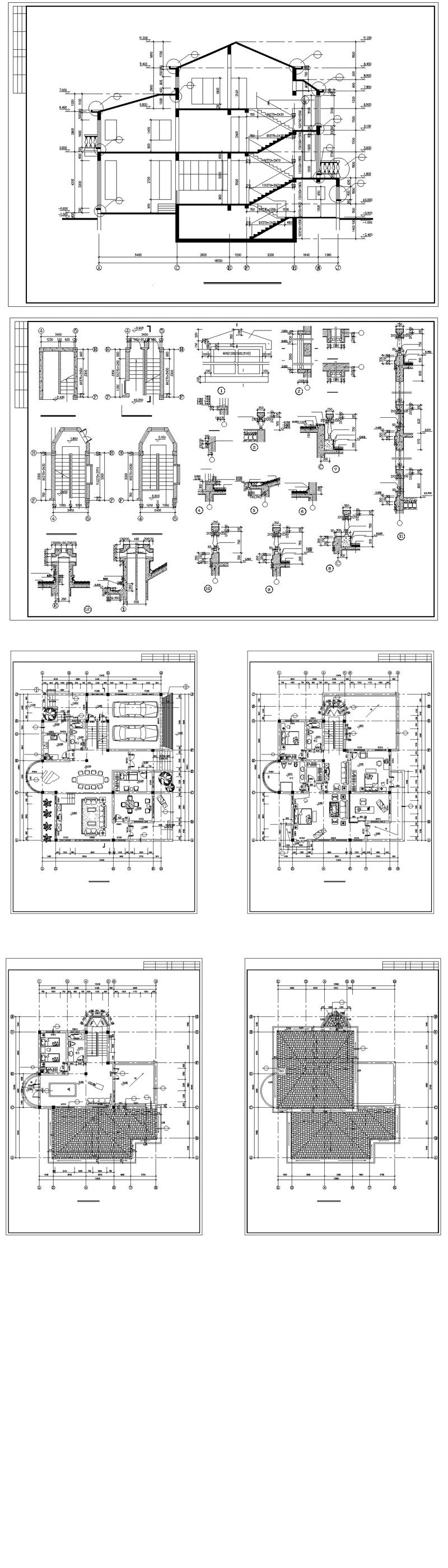 ★【Villa CAD Design,Details Project V.9】Chateau,Manor,Mansion,Villa@Autocad Blocks,Drawings,CAD Details,Elevation