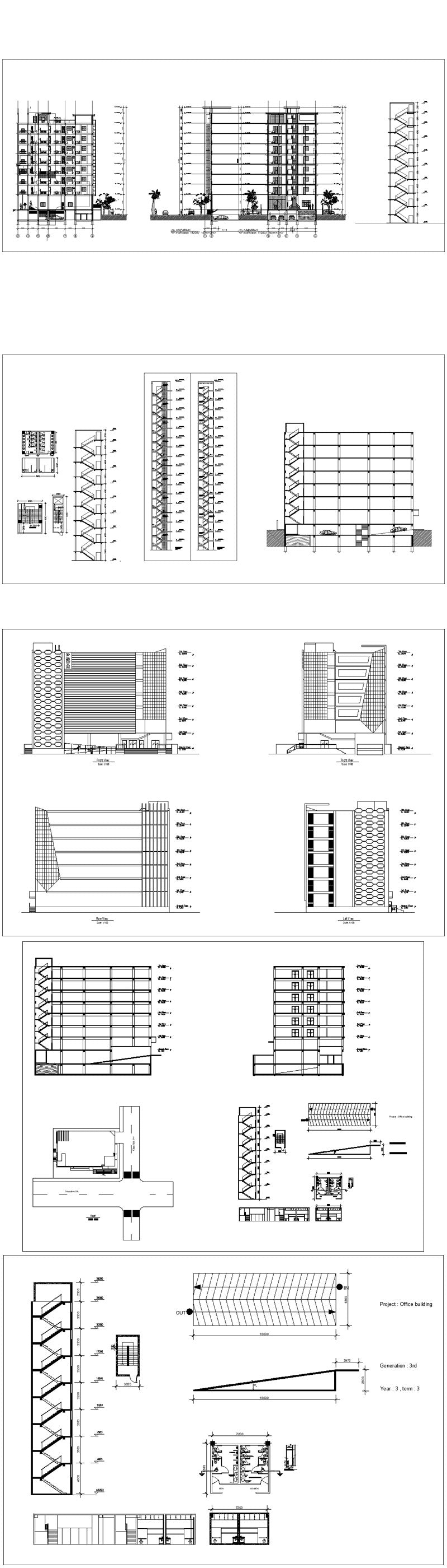 ★【Office, Commercial building, mixed business building, Conference room, bank,Headquarters CAD Design Drawings V.5】@Autocad Blocks,Drawings,CAD Details,Elevation