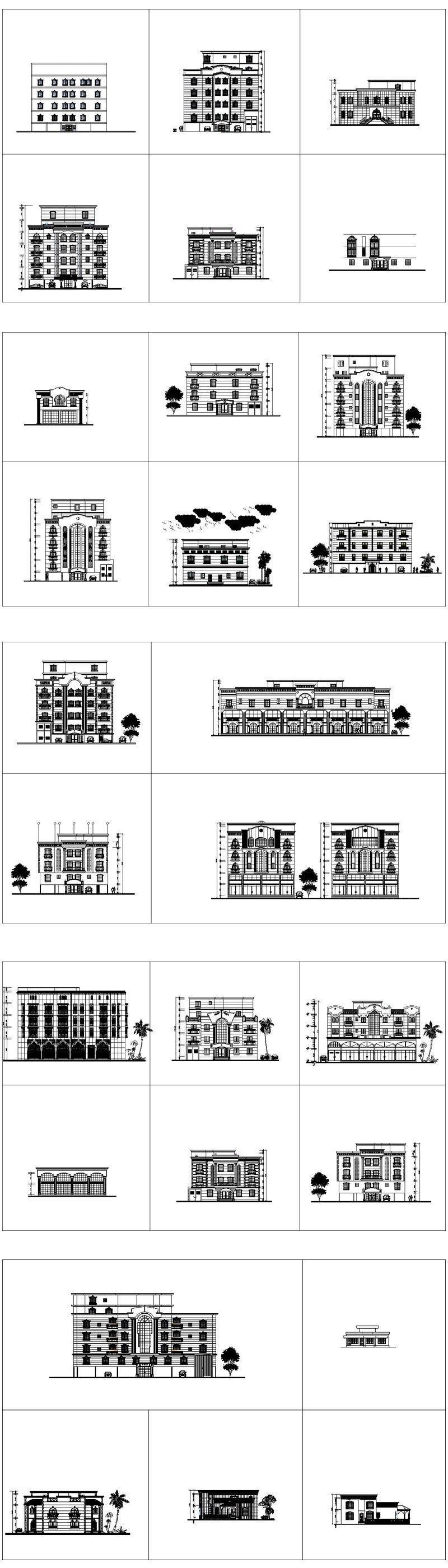 ★【Over 170+ Architecture Elevation,Building elevation CAD Design,Details,Elevation Collection】Facade design, building facade, home facade, building facade@Autocad Blocks,Drawings,CAD Details,Elevation