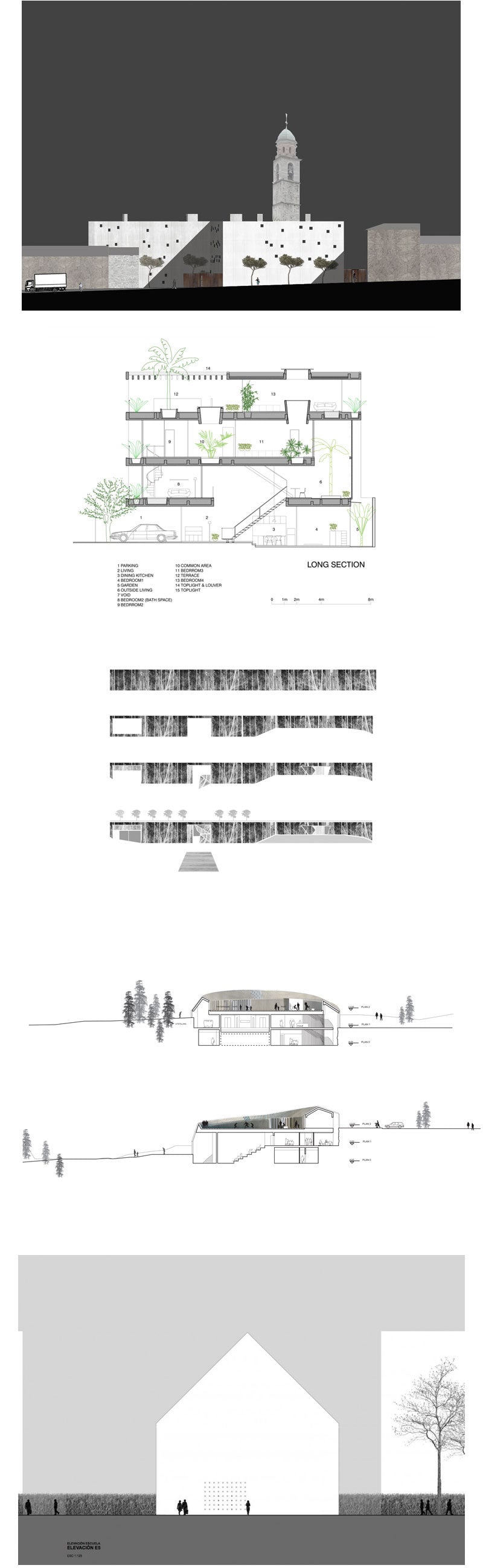 Architectural sections and elevations Gallery V.1