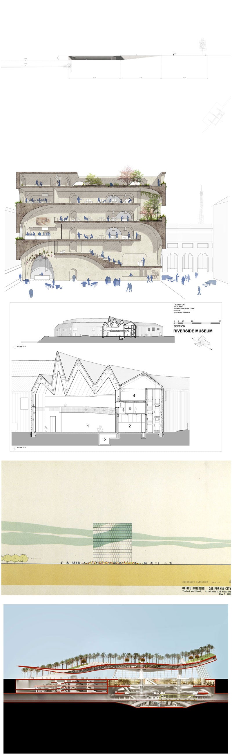 Architectural sections and elevations Gallery V.1