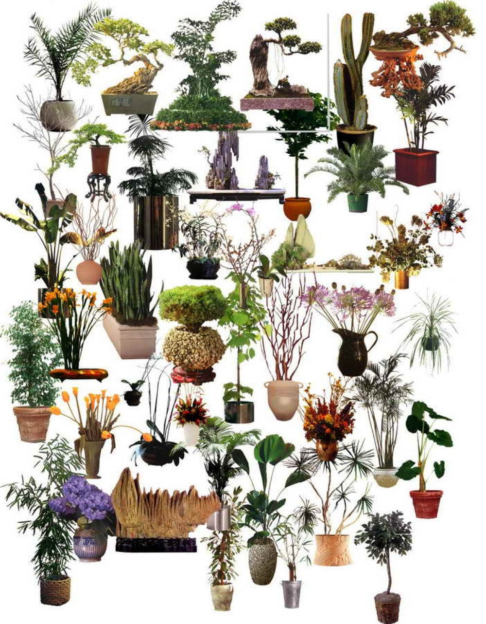 Photoshop PSD Blocks -Vase and Plants