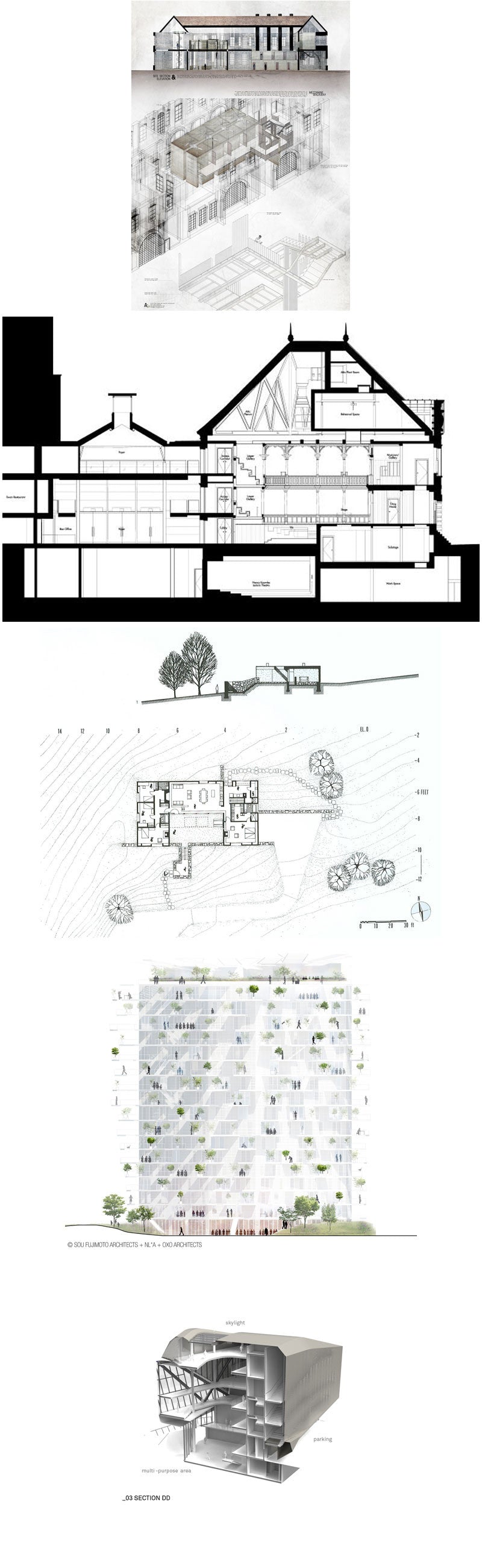 Architectural sections and elevations Gallery V.2