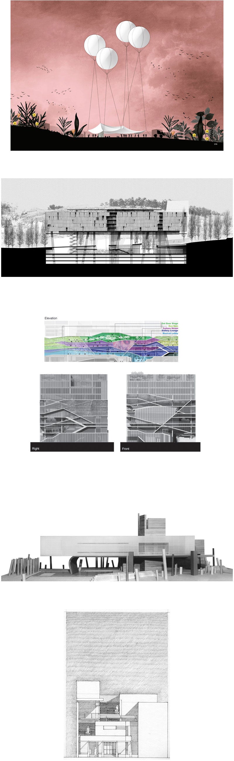 Architectural sections and elevations Gallery V.2