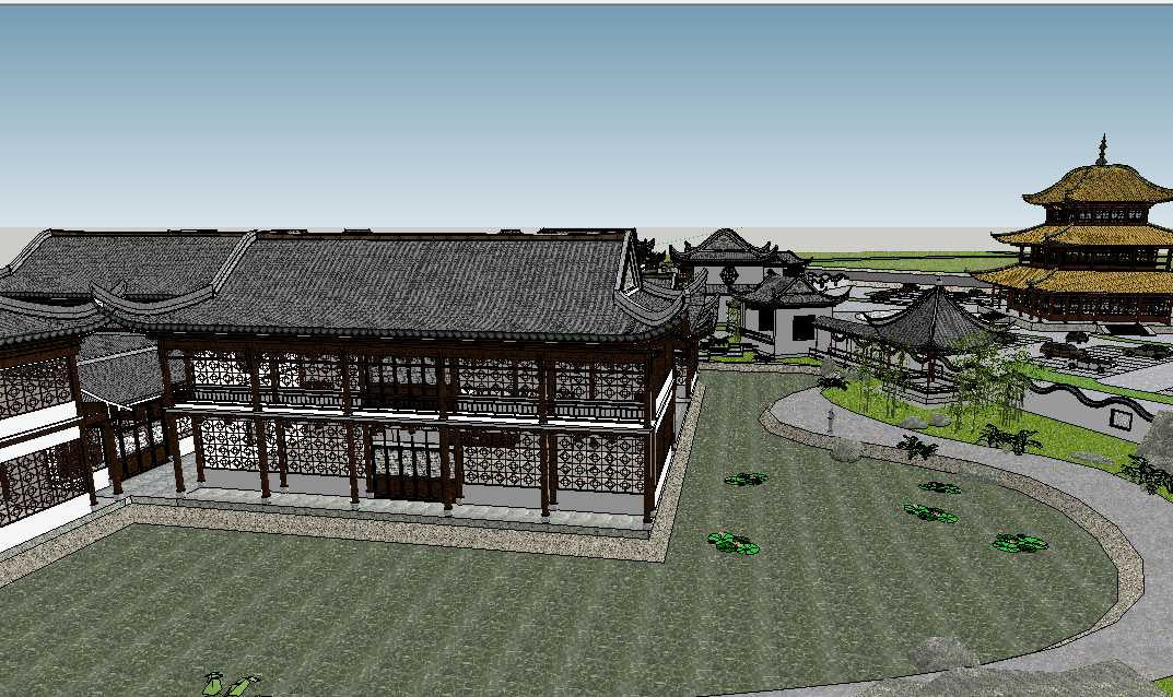 20 Kinds of Chinese Landscape Sketchup Models(Best Recommanded!!)